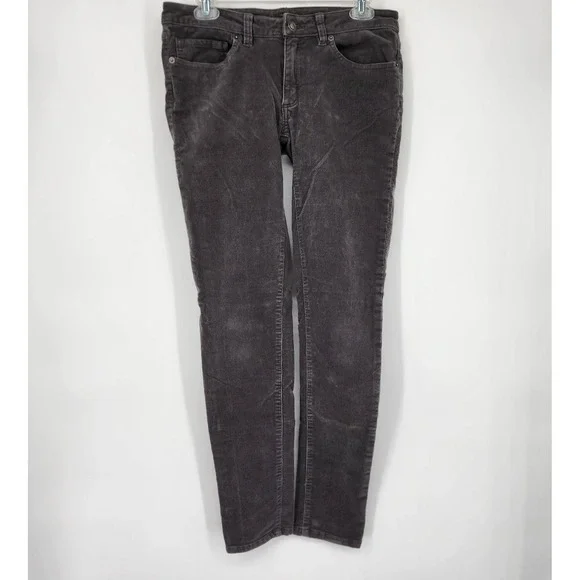 Patagonia Fitted Corduroy Pants‎ Women 29x32 Gray Stretch 5 Pocket Cotton READ - Picture 2 of 10